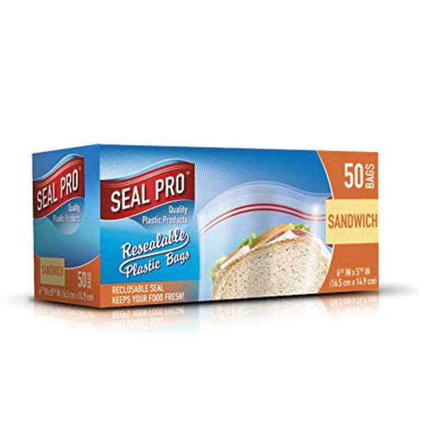 SEAL PRO SANDWICH BAGS 50PK