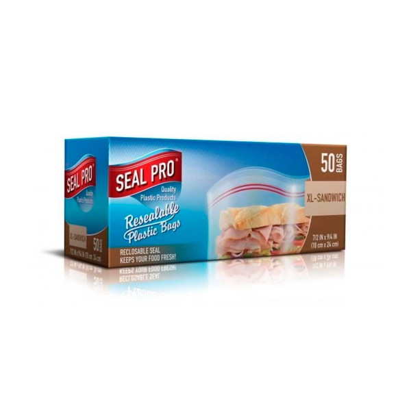 SEAL PRO XL SANDWICH BAGS 50PK