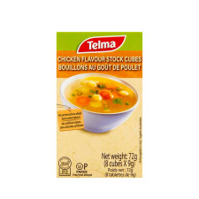 TELMA CHICKEN FLAVOUR STOCK CUBES 8X9GR