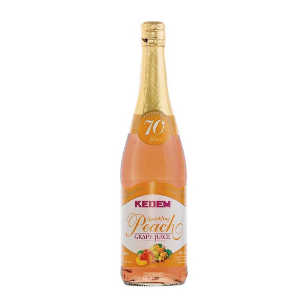 KEDEM SPARKLING PEACH GRAPE JUICE 750ML