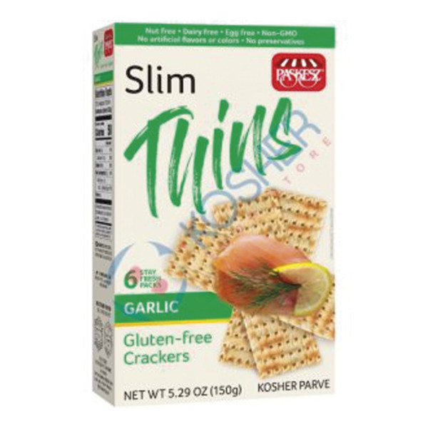 PASKESZ SLIM THINS GARLIC GLUTEN FREE CRACKER 150G
