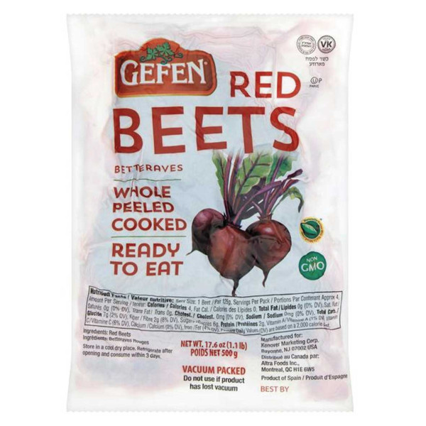 GEFEN VACUUM PACKED BEETS 500GR