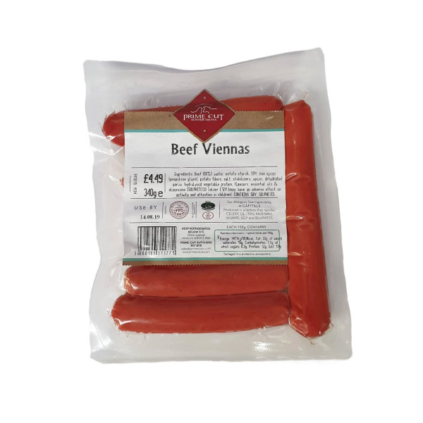 PRIME CUT BEEF VIENNAS