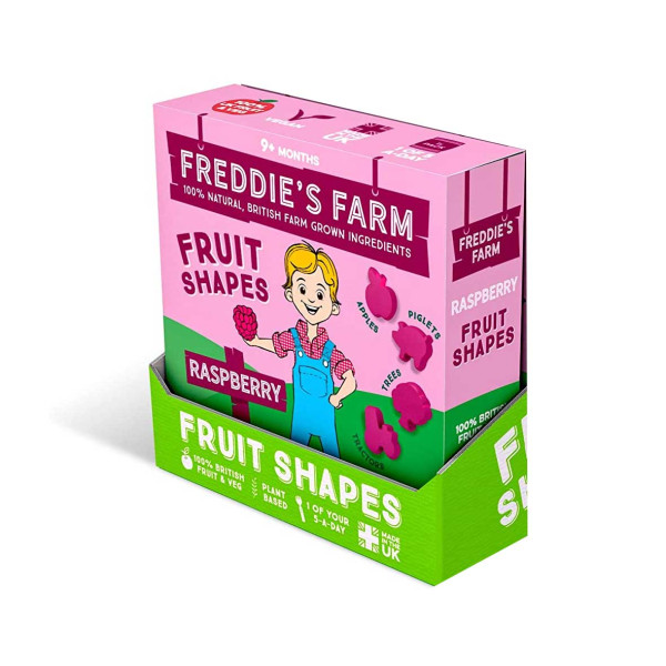 FREDDIES FARM FRUIT SHAPES RASPBERRY 5PK