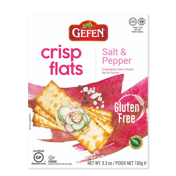 GEFEN CRISP FLATS SALT & PEPPER 150GR
