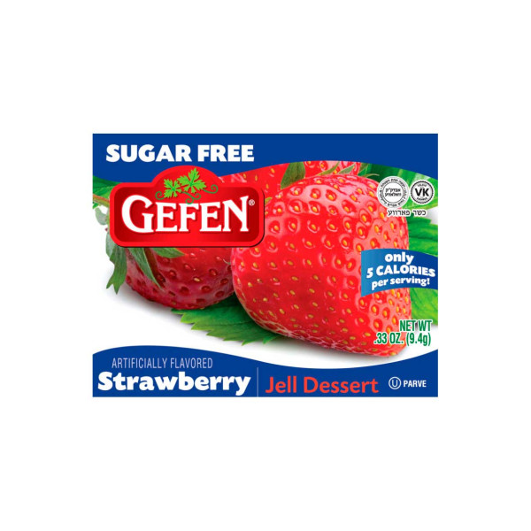 GEFEN SUGAR FREE STRAWBERRY JELL DESSERT 8.5GR