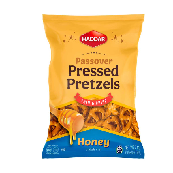 HADDAR PASSOVER PRESSED PRETZELS HONEY 142GR