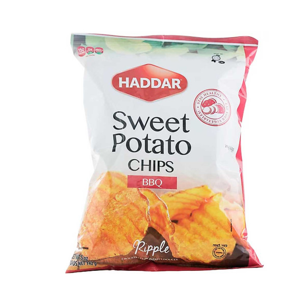 HADDAR SWEET POATO BBQ CHIPS 142GR