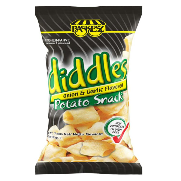 PASKESZ DIDDLES ONION & GARLIC SNACK 100GR