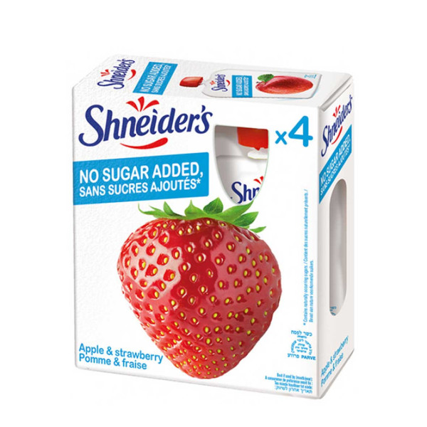 SHNEIDERS SUGAR FREE APPLE & STRAWBERRY 4PK