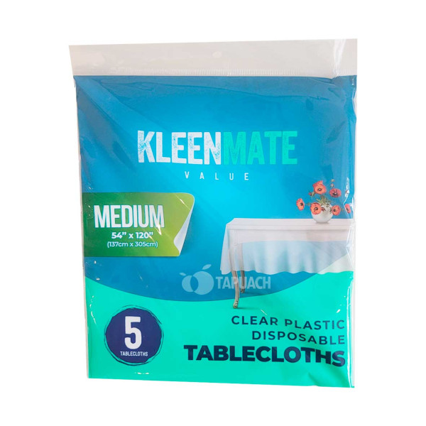 KLEENMATE VALUE TABLECLOTHS MEDIUM 54X120" 5PK
