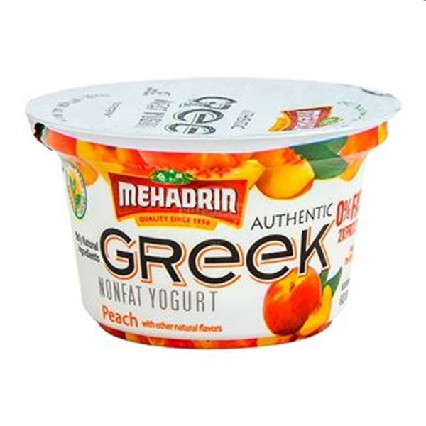MEHADRIN GREEK PEACH YOGHURT 170GR