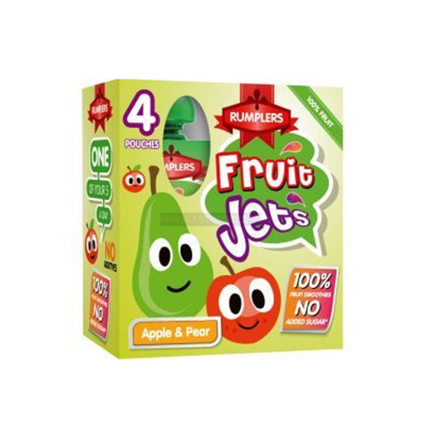 RUMPLERS FRUIT JETS APPLE PEAR 4 POUCHES